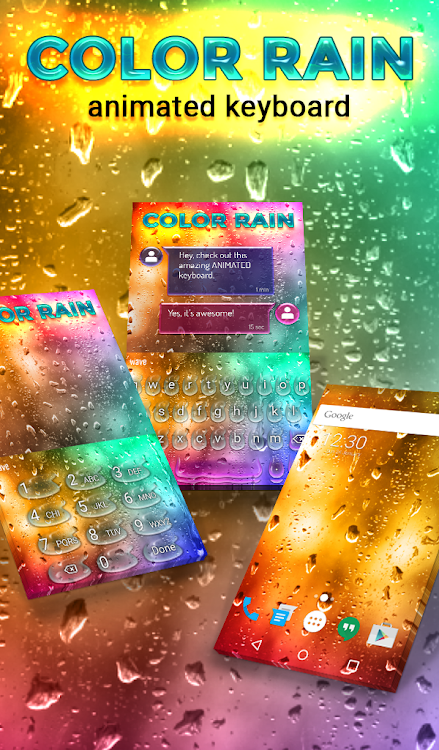 Color Rain Keyboard Wallpaper - 5.10.45 - (Android)