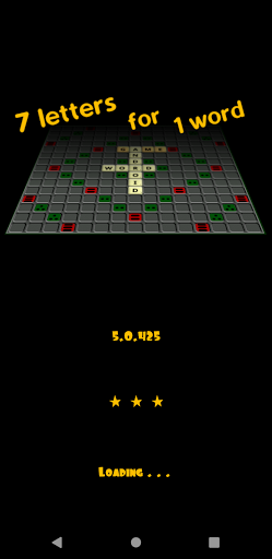 Android application 7 letters for 1 word screenshort
