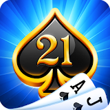Blackjack 21: casino card game icon