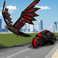 Полиция шпион ворона Преобразуя робот Велосипед 3D