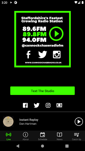 Android application Cannock Chase Radio screenshort