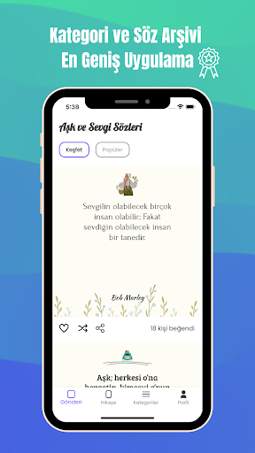 Aşk ve Sevgi Sözleri Screenshot 1 - AppWisp.com