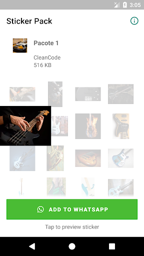 Stickers Baixos - Instrumentos Screen 3