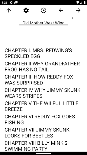 Android application Book, Old Mother West Wind screenshort