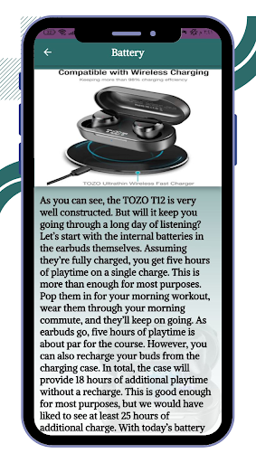 Android application T12 Earbuds Guide screenshort