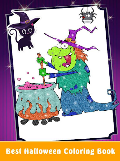 Android application Glitter Halloween Coloring screenshort