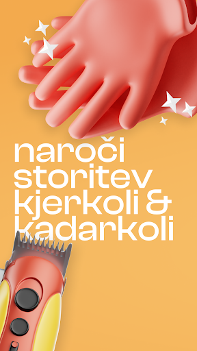 Android application Vork storitve na dlani roke screenshort