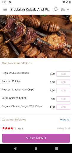 Biddulph Kebab House Screen 2