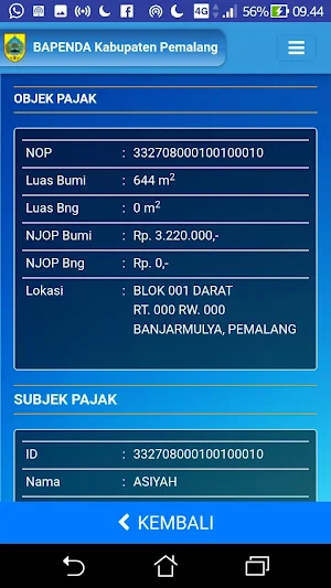 PBB Online Kab. Pemalang screenshot 2