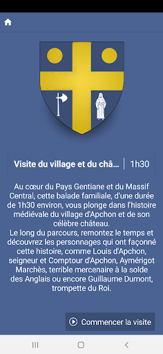 Android application Visite d’Apchon screenshort