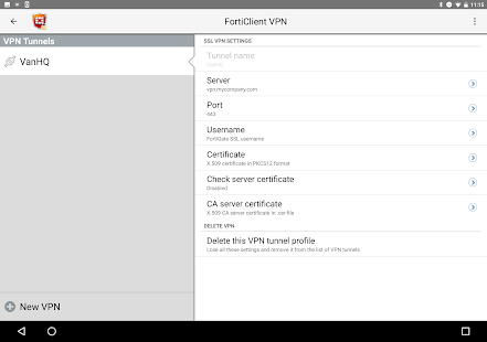 FortiClient VPN Screenshot
