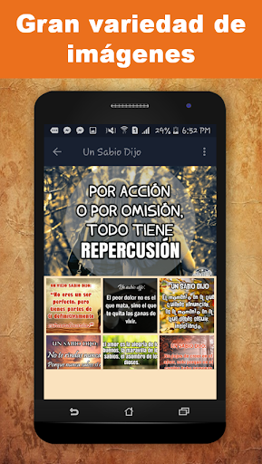 Android application Pensamientos Sabios Motivación screenshort