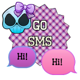 GO SMS - Girly Skulls 5 icon