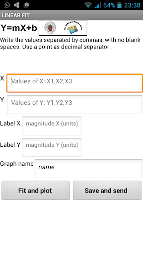 Android application Linear Fit screenshort