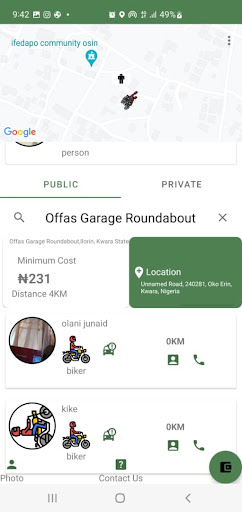 Android application transys screenshort