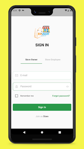 Android application Rinmart Store App screenshort