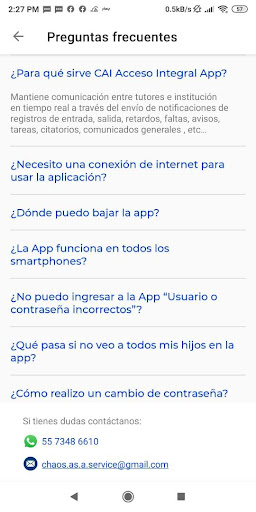 CAI - Acceso Integral Screen 3