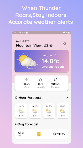 Weather - Forecast and current Screen 3