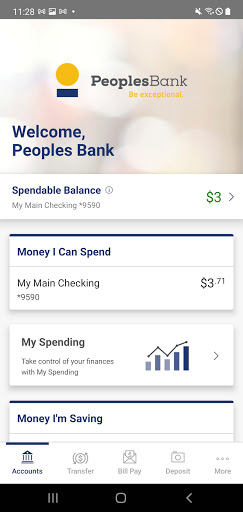 Android application Peoples Bank NC Mobile screenshort