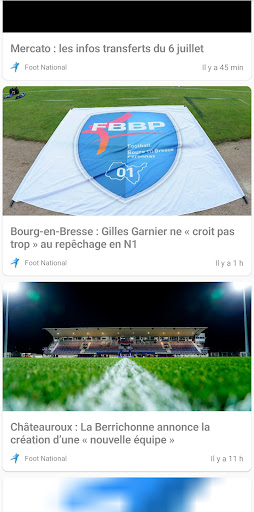 Android application Foot National 1 screenshort