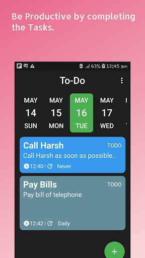 Android application To-Do List, Daily Reminder screenshort