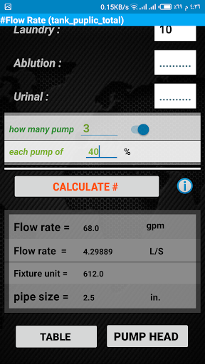 Pump Selection and Pipe Sizer
