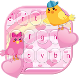 Love Keyboard Pink Cute Birds icon
