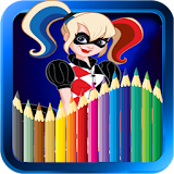 Harley Quinn coloringbook icon