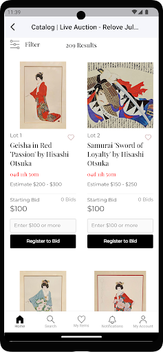 Auctions by Consortium Screen 3