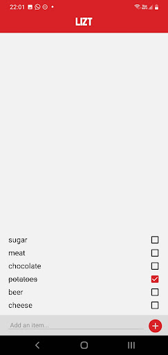 LIZT - Simple Shopping List Screen 3