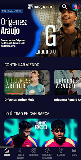Android application Barça ONE screenshort