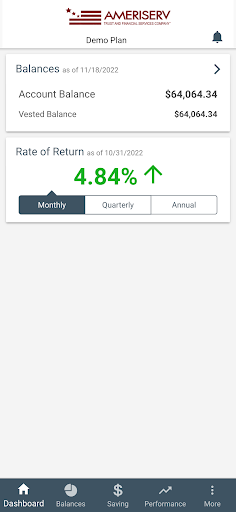 AmeriServ Retirement Screen 2