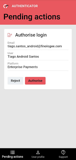 Finologee Authenticator Screen 3