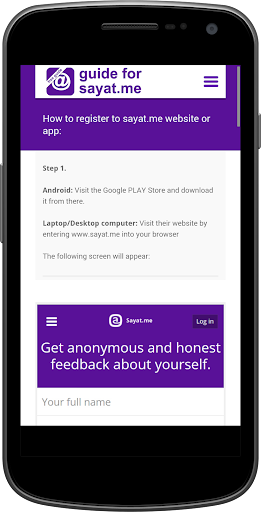 Guide for Sayat.Me Screen 2