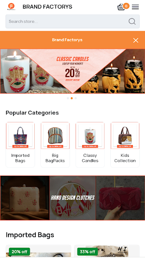 Android application BRAND FACTORYS screenshort
