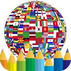 coloring world flag countries