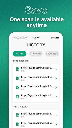 Screenshot of QR code scanner&Reader