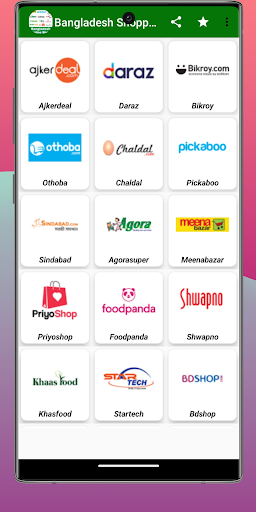 Android application Bangladesh Online Shopping App screenshort