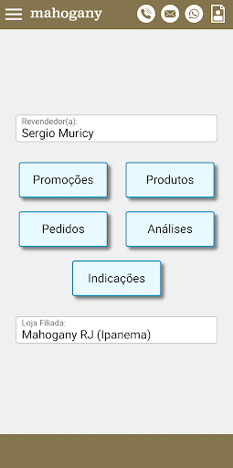 Android application Mahogany Revendedor screenshort