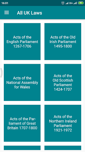 Android application All UK Laws screenshort