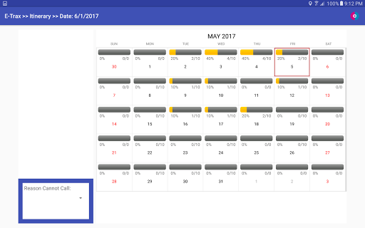 Android application e-Trax DCS screenshort