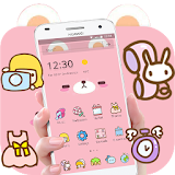 Pink Cute Cartoon Bear Theme icon
