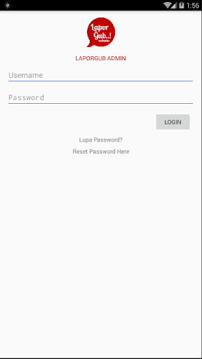 Android application Laporgub Admin screenshort