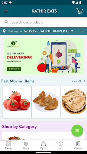 Android application KATHIR EATS screenshort