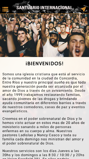Android application Santuario Internacional screenshort