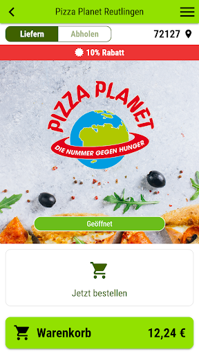 Android application Pizza Planet Reutlingen screenshort