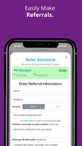 Trinity Health Referral Reward Screen 2