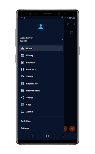 Android application Sub Muxic for SubSonic Server screenshort