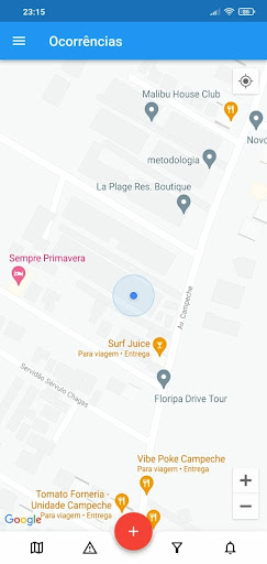 Android application Na Rua screenshort