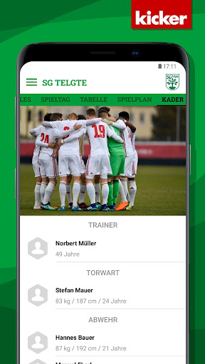Android application SG Telgte screenshort